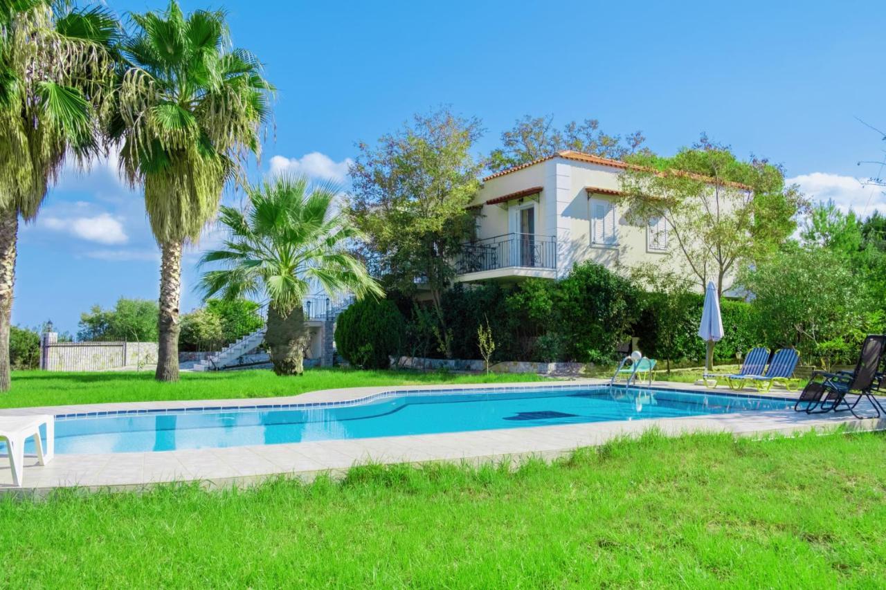 Villa Afroditi In Chania Near Airport With Private Pool, Free Wi-Fi, Souda Bay Views, Garden Oasis Κουνουπιδιανά Εξωτερικό φωτογραφία