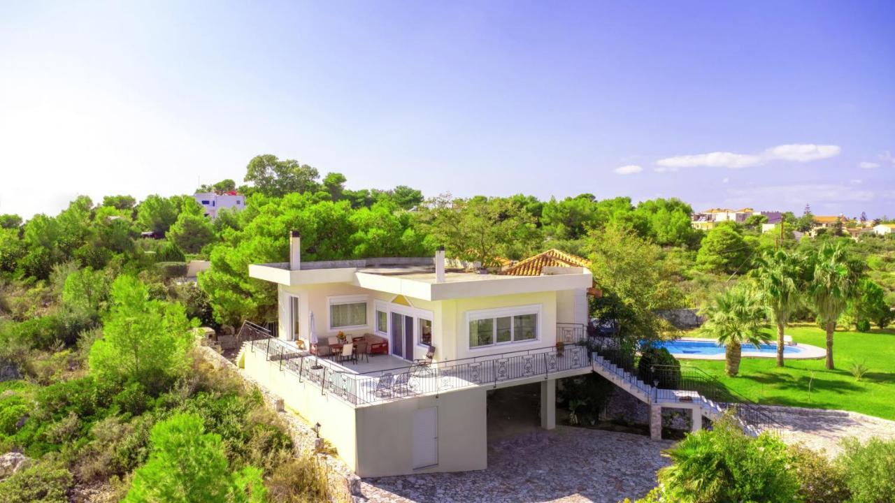 Villa Afroditi In Chania Near Airport With Private Pool, Free Wi-Fi, Souda Bay Views, Garden Oasis Κουνουπιδιανά Εξωτερικό φωτογραφία