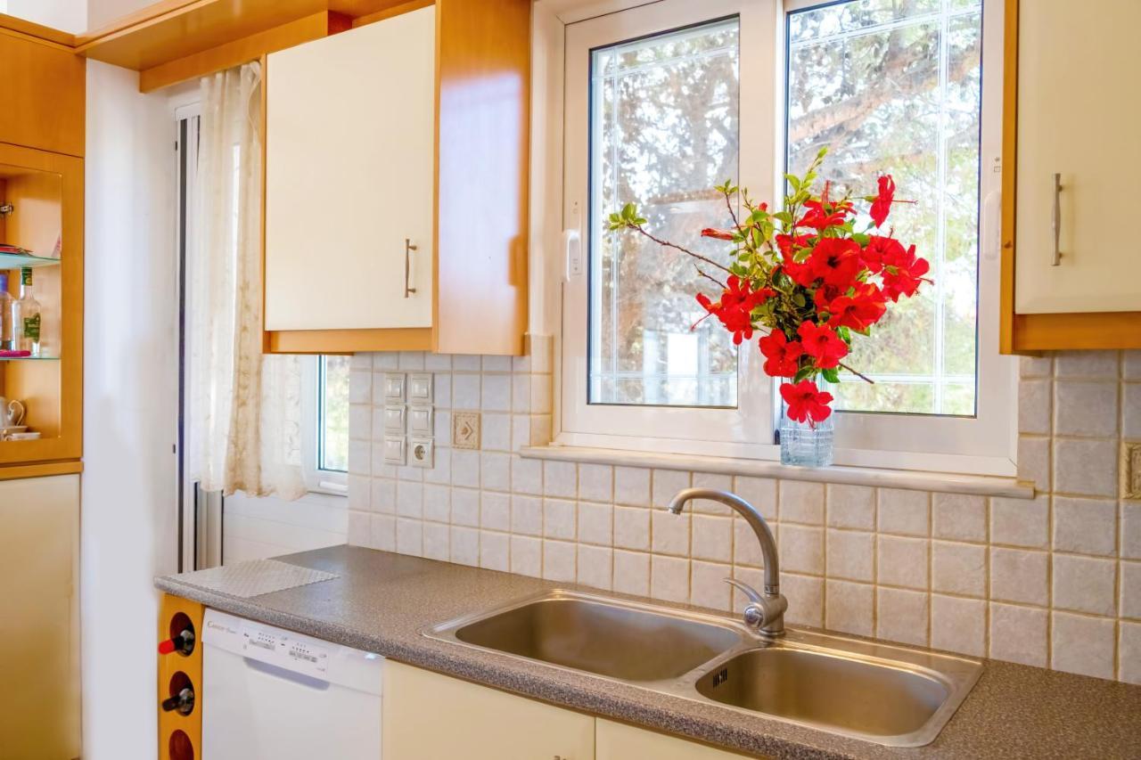 Villa Afroditi In Chania Near Airport With Private Pool, Free Wi-Fi, Souda Bay Views, Garden Oasis Κουνουπιδιανά Εξωτερικό φωτογραφία